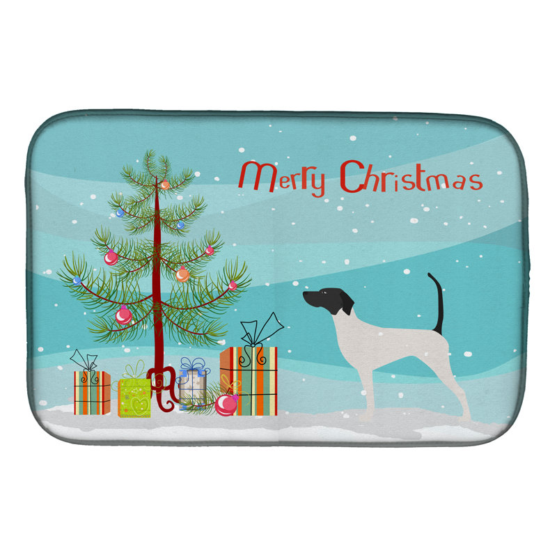 Tapis de séchage en forme d’arbre de noël english pointeur merry