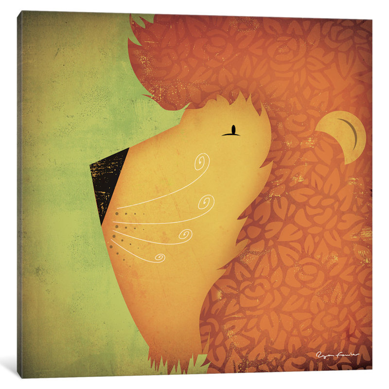 Art sur toile lion wow, H 12 po x l 12 po x P 1,5 po