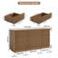 Commode 9 tiroirs cannelée, commode en bois l 58 po-121081209