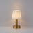 11'' Vintage Antique Brass Type-c Rechargeable Cordless Led Gift Table Lamp Touch Control Mini Desk Lamp With Fabric Shadedimmable Nightstand Light For Bedroom Living Room Study Room-482257803
