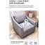 Fauteuil ergonomique pivotant à 360 degrés avec structure en fer et en lin de coton, chaise moderne à 360 ° douce pour la chambre à coucher