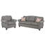 Ensemble de canapé et de chaise en tissu Baskerville, gris