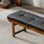 Banc Lucia en cuir synthétique noir