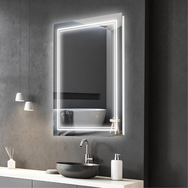 Miroir de maquillage lumineux sans cadre Meaghan