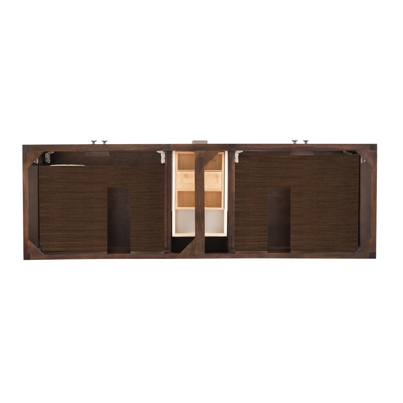 Addison 72'' W Double Bathroom Vanity Base, Mid-Century Acacia
