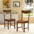 Round Solid Wood Dining Table With 6 Solid Wood Dining Chairs
