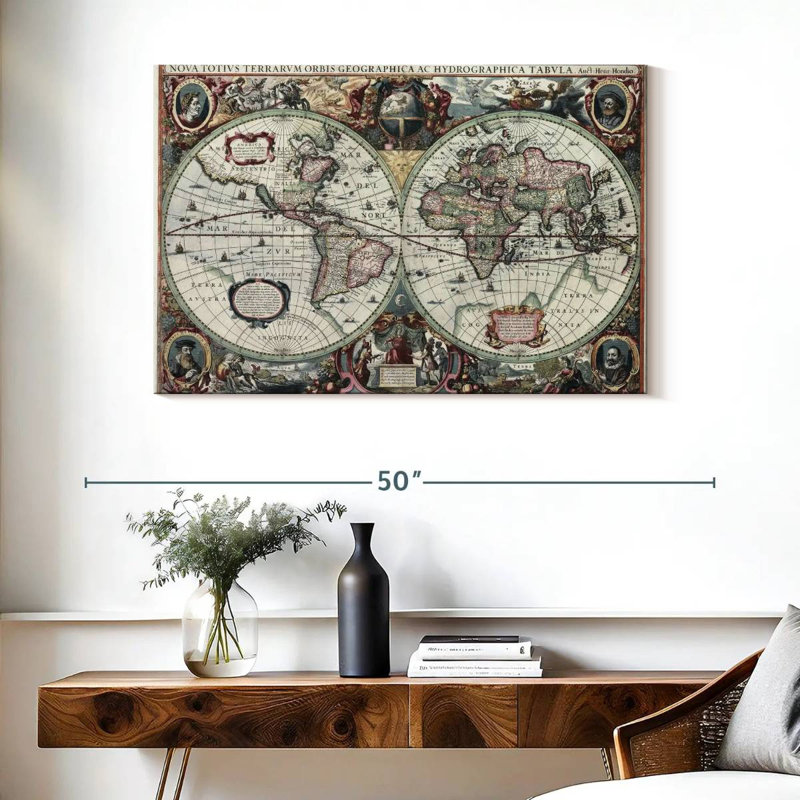 Carte de l'hémisphère victorien Aliaz, H 26 po x l 39 po