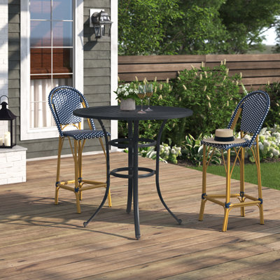 Jeffcoat Round Aluminum Outdoor Bar Table