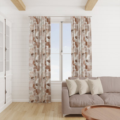 Panneaux de rideaux semi-transparents abstraits