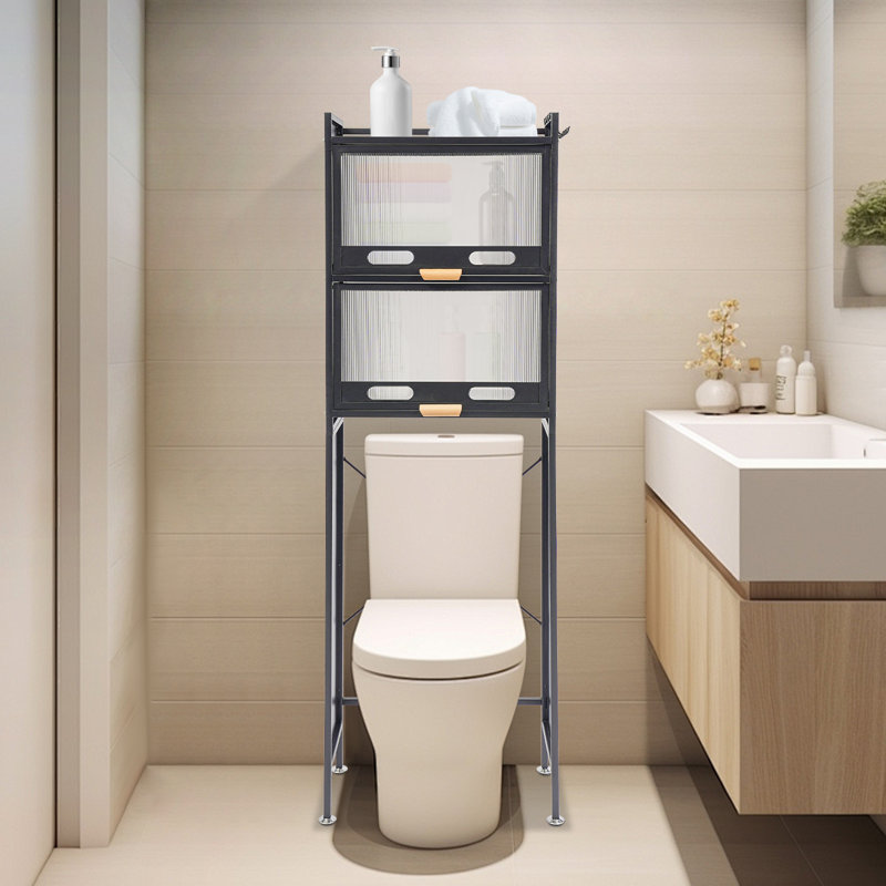 Freestanding Over Toilet Storage Cabinet, Black