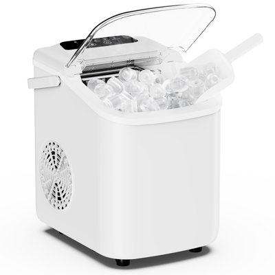 11" x 9" Compact Countertop Fast Ice Making & Selectable Sizes Ice Maker Machine