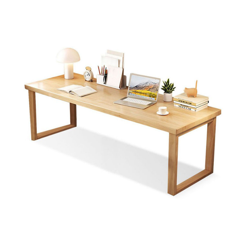 Bureau moderne et simple en bois massif, Burlywood, H 29,53 po x l 78,74 po x P 23,62 po