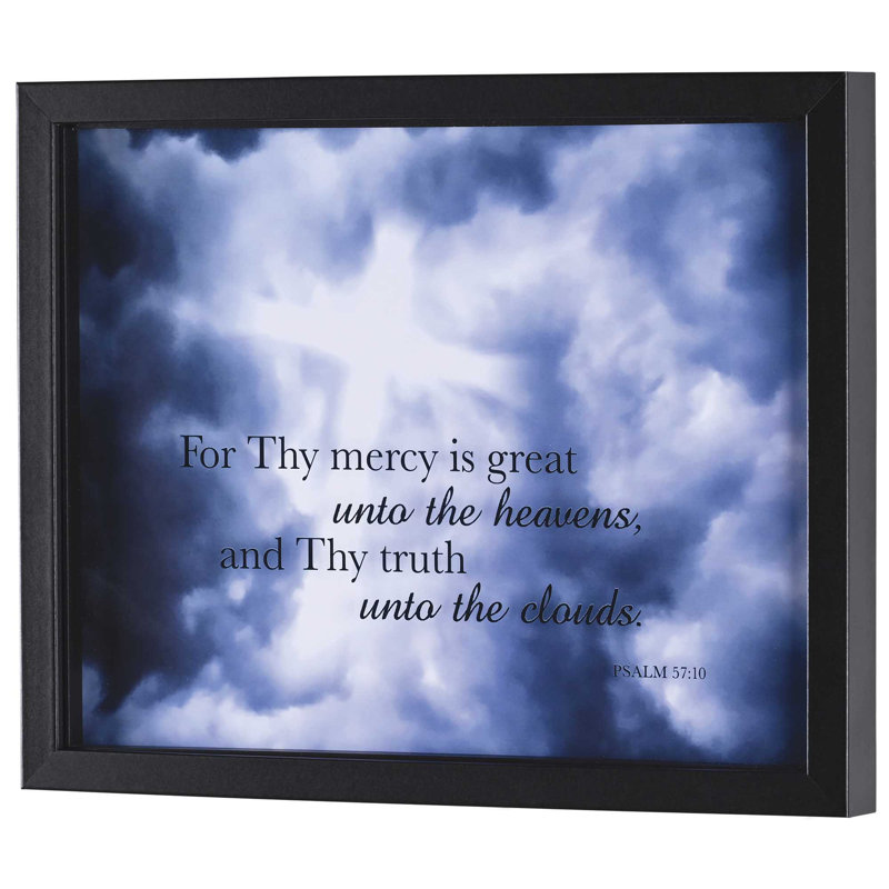 Art mural encadré «Thy Mercy Is Great» 14 x 11