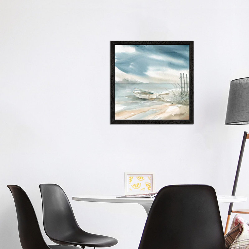 Subtle Mist II by Carol Robinson - Painting on Canvas, Black Framed, 93.98 cm H x 93.98 cm W