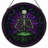 12"H Skeleton Cauldron Stained Glass Window Panel
