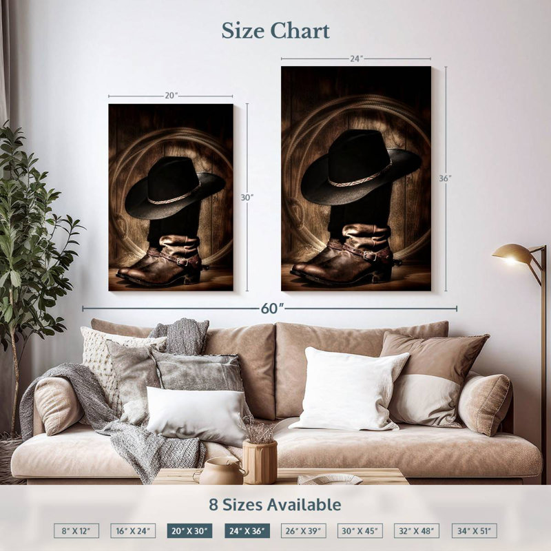 Lelar Western Rodeo Ready, 36" H x 24" W