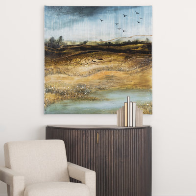 Daily Fly Over by Julie Devine a Canvas Print