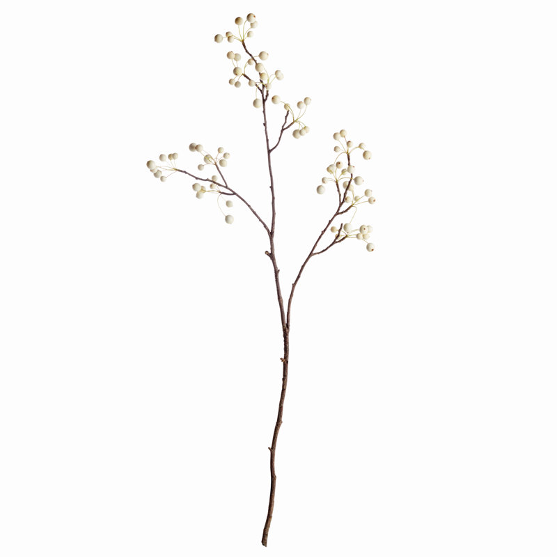 Branche de baies blanches 36 pouces