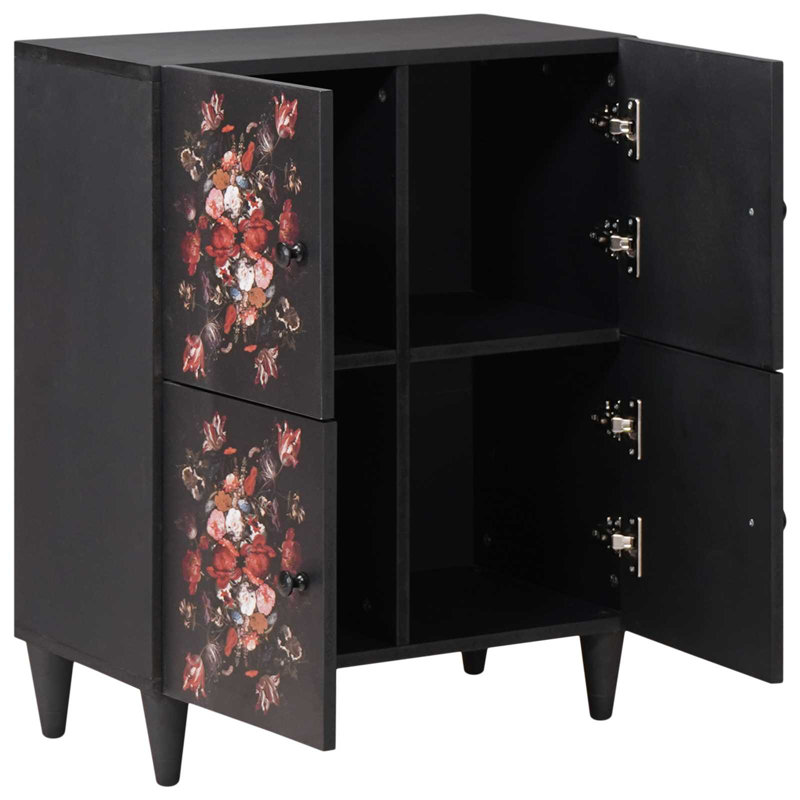 Solid Wood Rectangle Accent Cabinet