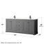 Ensemble de meuble-lavabo double 80 po Avery-115283371-51712115-80203489