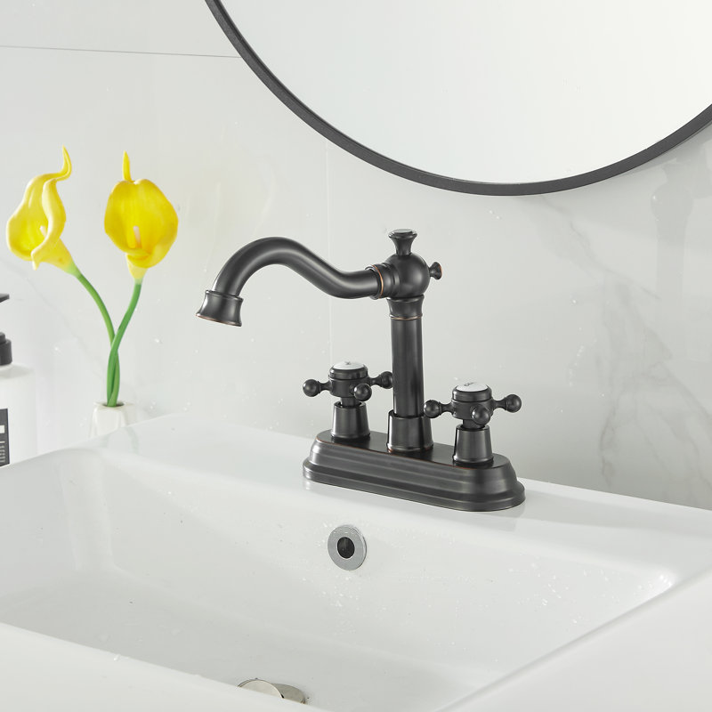 Centerset 4Inch Bathroom Sink Faucet With Drain Assemly, Oil Rubbed Bronze