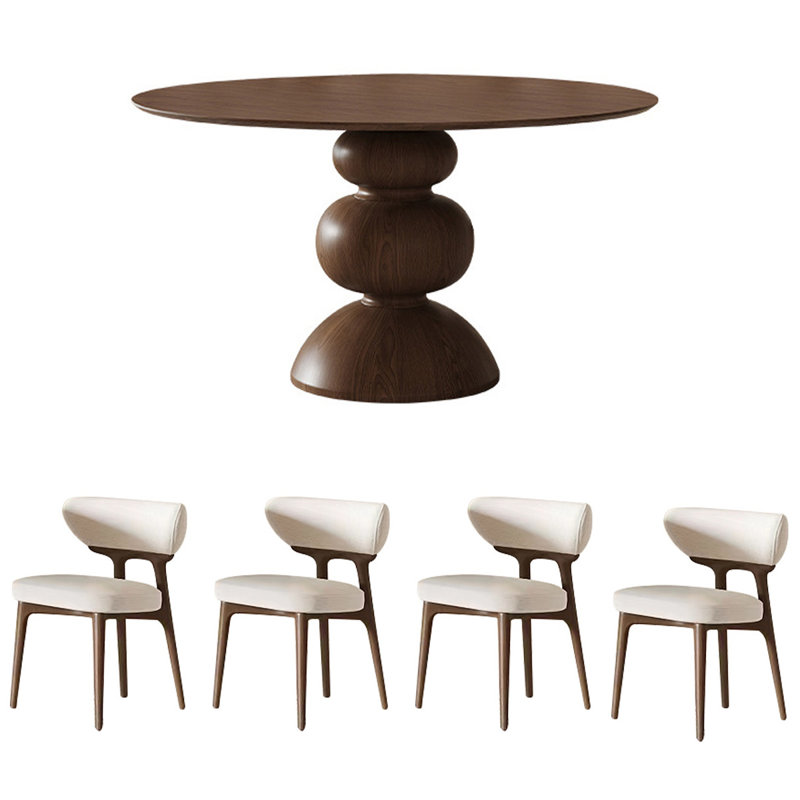 Small round household dining table