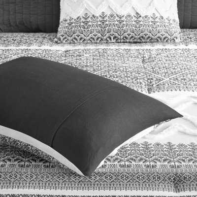 Ensemble d'édredon en coton 3 pièces avec capitonnage en chenille Mila