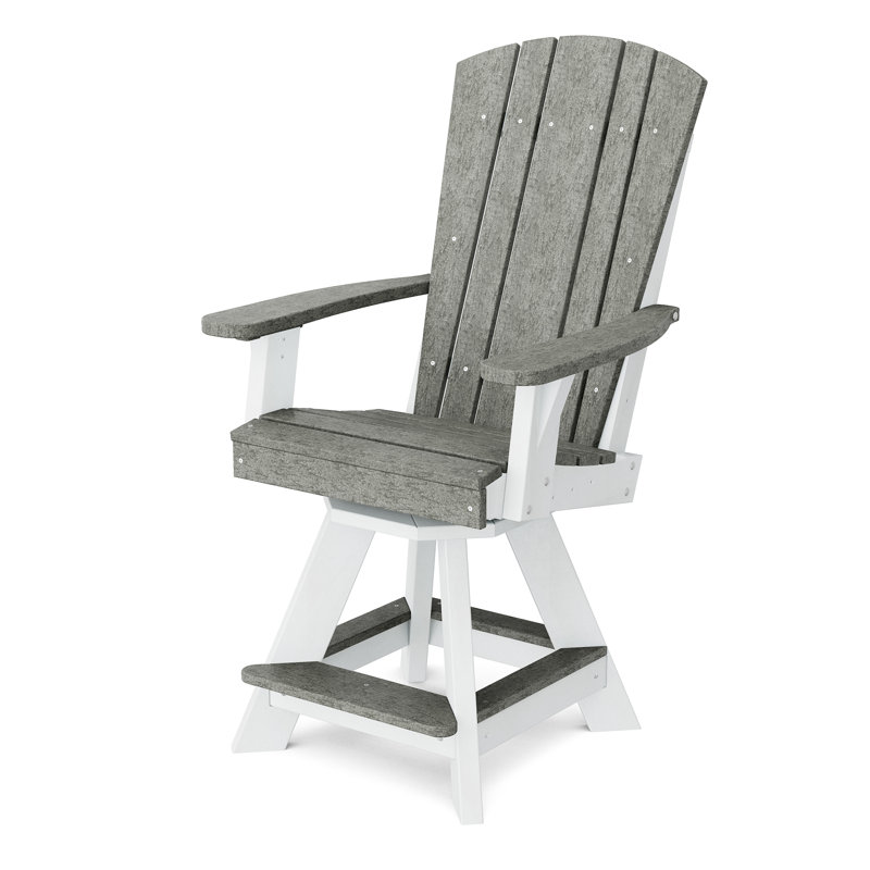 Chaise pivotante Heritage, Gris foncé / Blanc