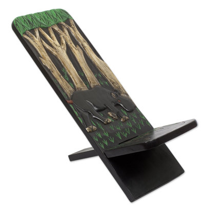 Elutheria African Jungle Wood Lazy Chair by Loon Peak