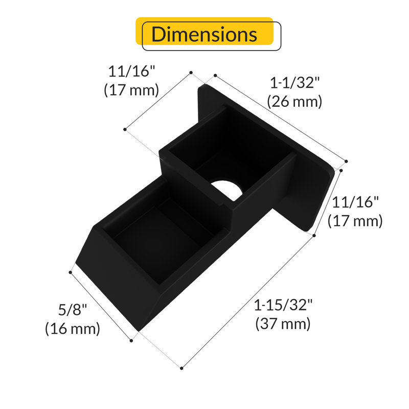  Ensemble de guide de ceinture Balance au fini noir à gauche et à droite, Noir