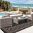 Waterproof Reversible Outdoor Rug 9x12ft – Lightweight Collapsible Plastic Straw Patio Carpet – Easy Clean, Modern Edgeed – For Patio, RV, Deck, Camping, Beach – Black Brown, USA-1477670526-1477670524