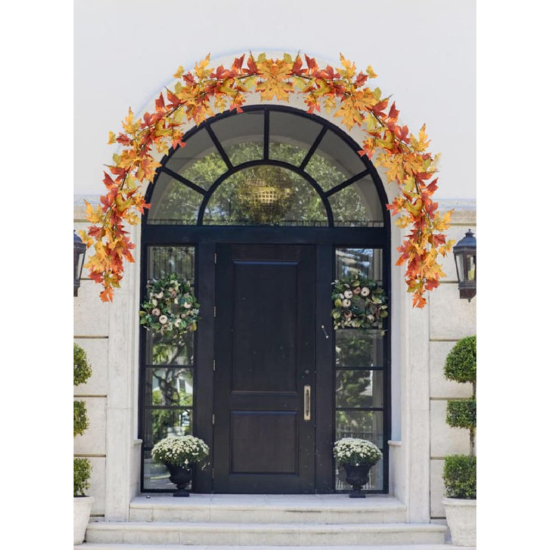 Guirlande de feuilles d'érable en couleurs d'automne The Holiday Aisle®