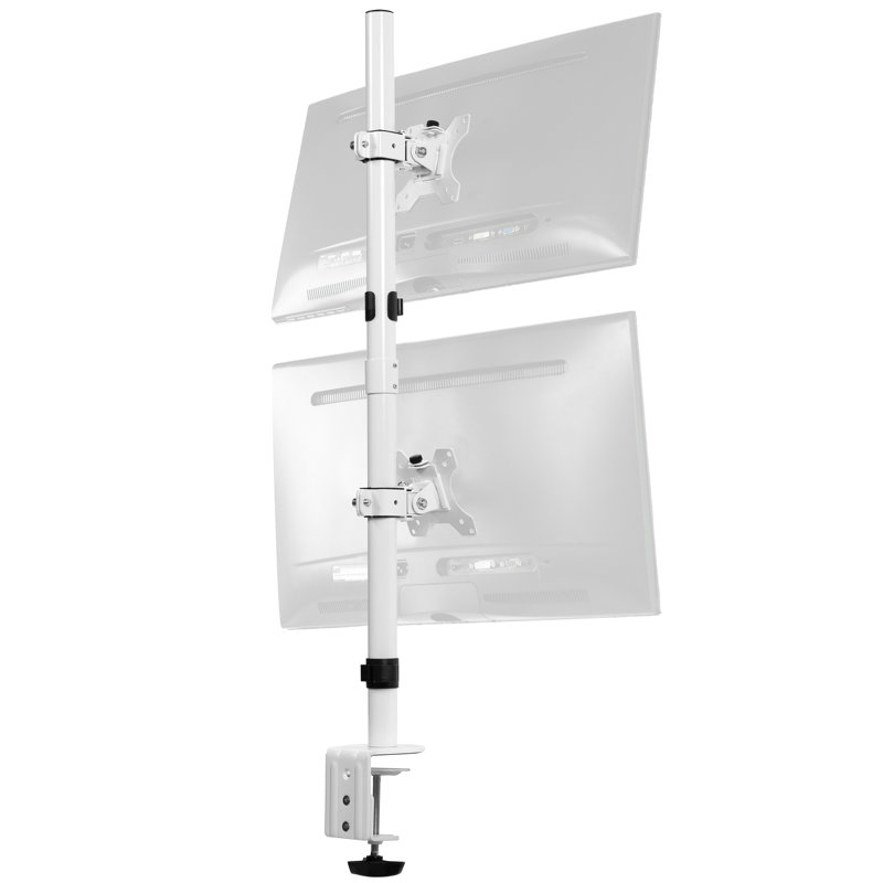 Support de moniteur vertical double VIVO, Blanc