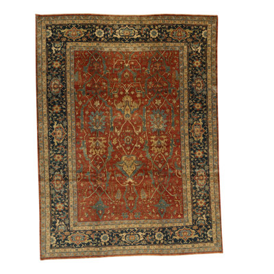 Wool Oriental Area Rug in Red
