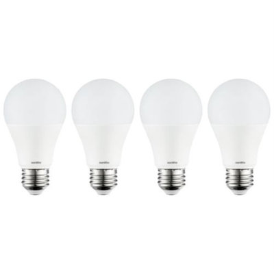4-Pack LED UL Listed A19 Household Light Bulb, Daylight 6500K