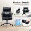 Chaise de bureau moderne pivotante rembourrée-297962273
