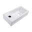Lavabo de salle de bain mural rectangulaire en céramique blanche 14,57 x 7,28 pouces avec trou de robinet simple