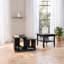 Ensemble de tables basses deux pièces en noir mat, conception compacte, idéal pour les petits salons