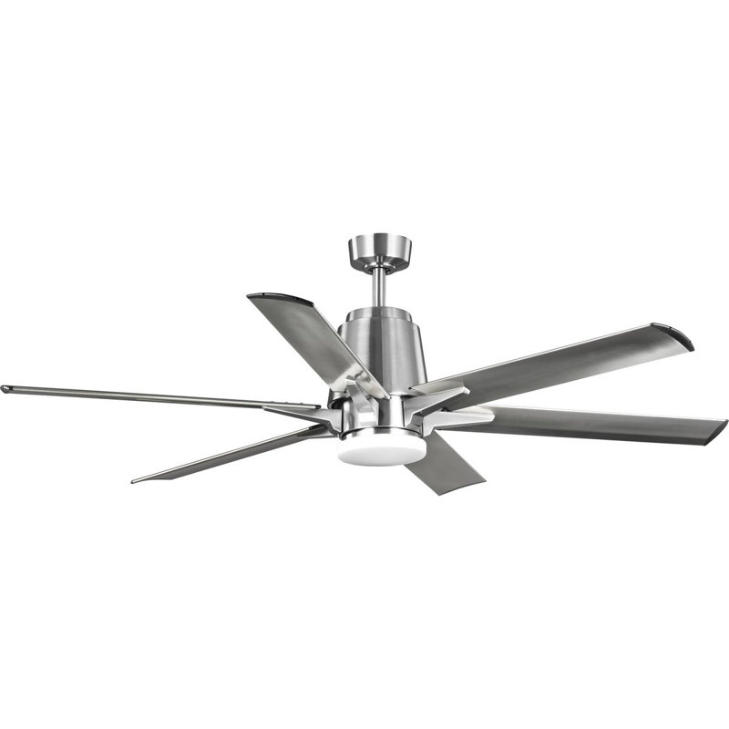 Kiska 60'' Ceiling Fan with LED Lights, Brushed Nickel