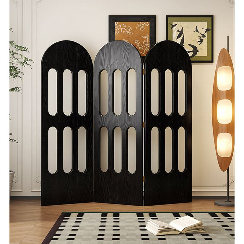 Paravent creux français antique en bois massif