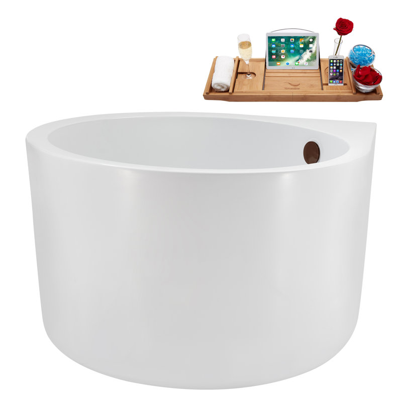 Bac autoportant avec drain 47 "Streamline, Bronze huilé mat