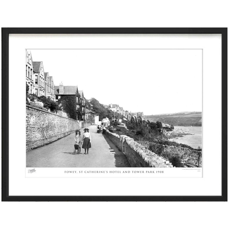 Fowey, St Catherines Hotel And Tower Park 1908 - Single Picture Frame Print, 28cm H x 36cm W x 2.3cm D