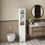 Armoire de rangement de salle de bain de 64,17 po de hauteur avec tablettes réglables, armoire autoportante mince à 1 porte avec anti-basculement, compartiments ouverts, pour la maison, les petits espaces, la salle de bain, la cuisine,
