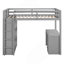 Lit mezzanine avec tablettes et bureau