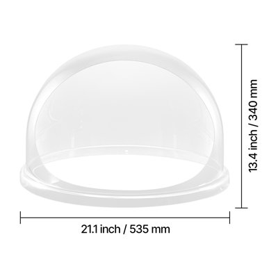 Couvercle de machine à barbe à papa, bouclier en forme de dôme en acrylique transparent, bouclier à barbe à barbe à papa compatible avec les cotons de 20,5 po