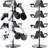 Controller Holder 4 Tier,Headphone Stand - Adjustable Controller Stand For Xbox PS5 PS4 Switch Pro,Black