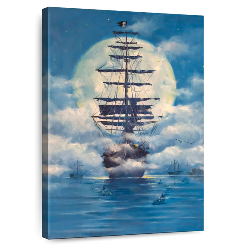 Huile de bateau pirate, H 39 po x l 26 po