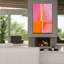 «Pink and Orange Abstract» par Design Fabrikken, art mural sur toile-1839340428