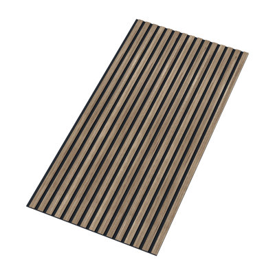 Panneaux muraux à lattes en bois de 47,2 po x l 23,6 po, panneaux muraux insonorisants 3D, panneaux décoratifs insonorisés pour murs et plafonds (ensemble de 4)