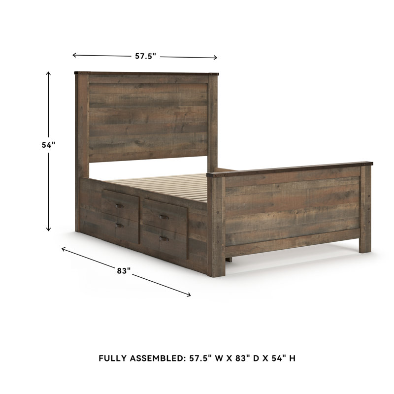 Horvath Bed with 2 Storage Drawers, Full